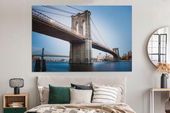 Tableau sur toile Pont - Brooklyn - Amérique - 150x100 cm - Décoration murale