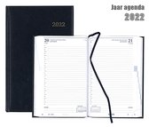 Brepols Agenda 2022 - Saturnus luxe - Lima - 13,3 x 20,8 cm - Blauw - 1 dag per pagina