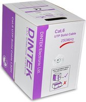 DINTEK - 100m kabel - CAT6 - U/UTP LSZH - Eca - grijs - 1101-04041