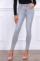Broek Dulani hoge taille lichtgrijs