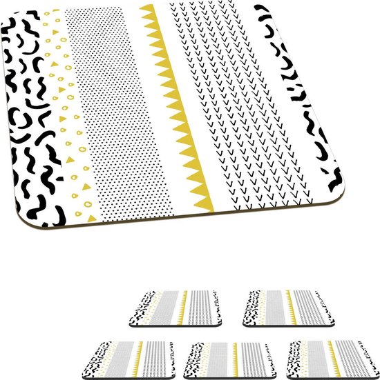 Zwart-wit Gestreept De Stoffen Naadloos Patroon Van Ornament