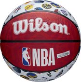 Wilson NBA Team Tribute All Team - basketbal - wit/rood - maat 7