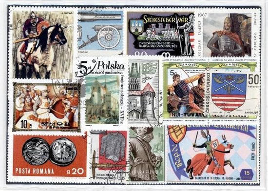 Thumbnail van een extra afbeelding van het spel Middeleeuwen – Luxe postzegel pakket (A6 formaat) : collectie van 25 verschillende postzegels van middeleeuwen – kan als ansichtkaart in een A6 envelop - authentiek cadeau - kado - geschenk - kaart -oudheid - romeinse rijk - renaissance - germaans