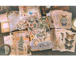Deco Sticker- & Papierset - Nature - 200 stuks - Bullet Journal Stickers - Planner Agenda Stickers - Scrapbook stickers /papier -  Hobbypapier - Stickers en hobbypapier voor volwassenen en kinderen