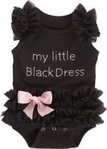 My little black dress - zwart - strass - diamonds - baby - romper - feestelijk - meisje