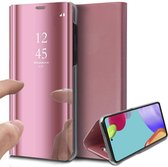 Hoesje geschikt voor Samsung Galaxy A52s - Spiegel Book Case - Roze