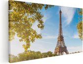Artaza Peinture sur toile Tour Eiffel à Paris sur l' Water - 80 x 40 - Photo sur toile - Impression sur toile