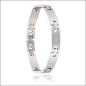 Schakel armband-armbanden-uniseks-staal-zilverkleurig-21cm-9mm