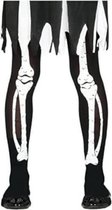 panty's skelet junior polyester zwart/wit 5-9 jaar