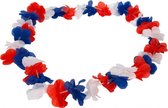 hawaiikrans polyester blauw/wit/rood one-size