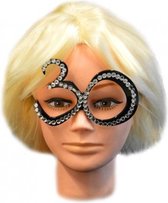 bril 30 jaar unisex zwart one size