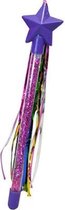 cheerleaderstaf met ster en folie 24 cm paars