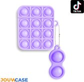 Apple AirPods 1 & 2 Pop It Hoesje - Pop it case - Fidget Toy hoesje - Paars - Soft case hoesje - Gezien op TikTok - Fidget Toys