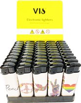 Aanstekers 50 stuks in tray navulbaar- Klik aanstekers Unilite - elektronische VIO deal lighters