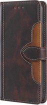 Samsung Galaxy A12 Book Case Hoesje met Magnetische Sluiting - TPU - PU Leer - Pasjeshouder - Samsung Galaxy A12 - Bruin