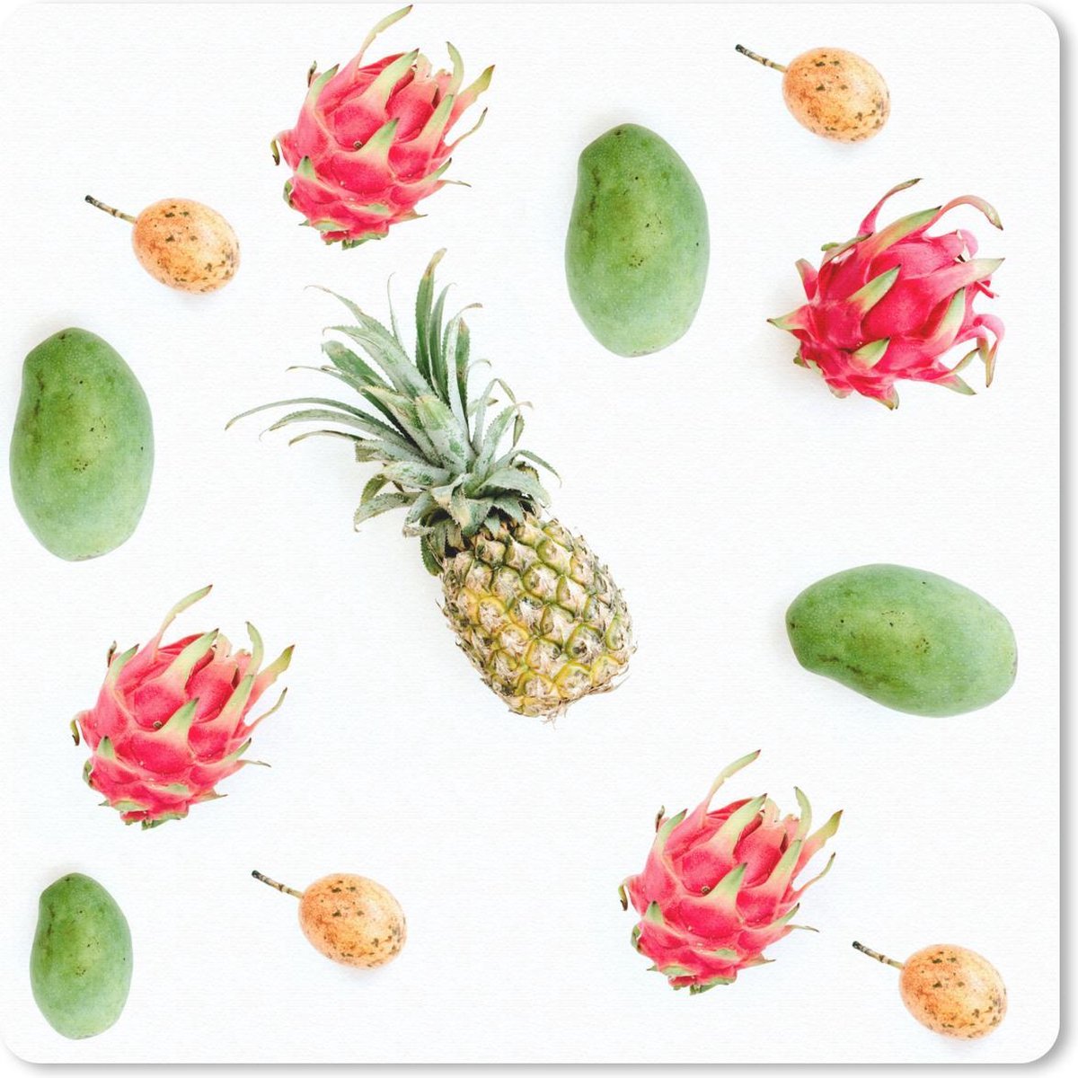 Muismat 20x20 cm - Mousepad Tropisch - Fruit - Mango - Muismatten