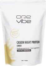One2Vibe - Casein Night Protein - 100% Natuurlijk - Chocola - Proteine poeder - Gezond Afvallen - 750 gram
