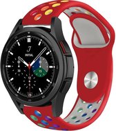Strap-it Samsung Galaxy Watch 4 Classic 42mm sport band - rood/kleurrijk