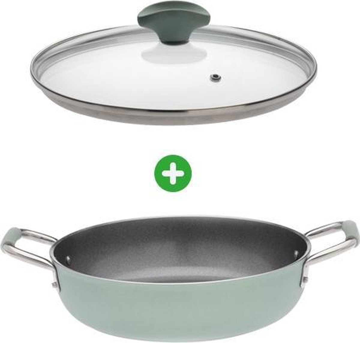 Primecook - Braadpan / Hapjespan met deksel - Ø 24 cm - PFAS-vrij