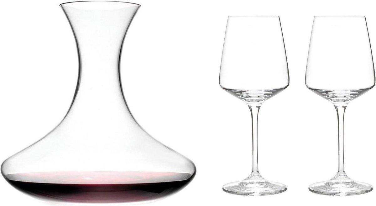 RCR - Aria Decanter en 2 wijnglazen, 3-delige set