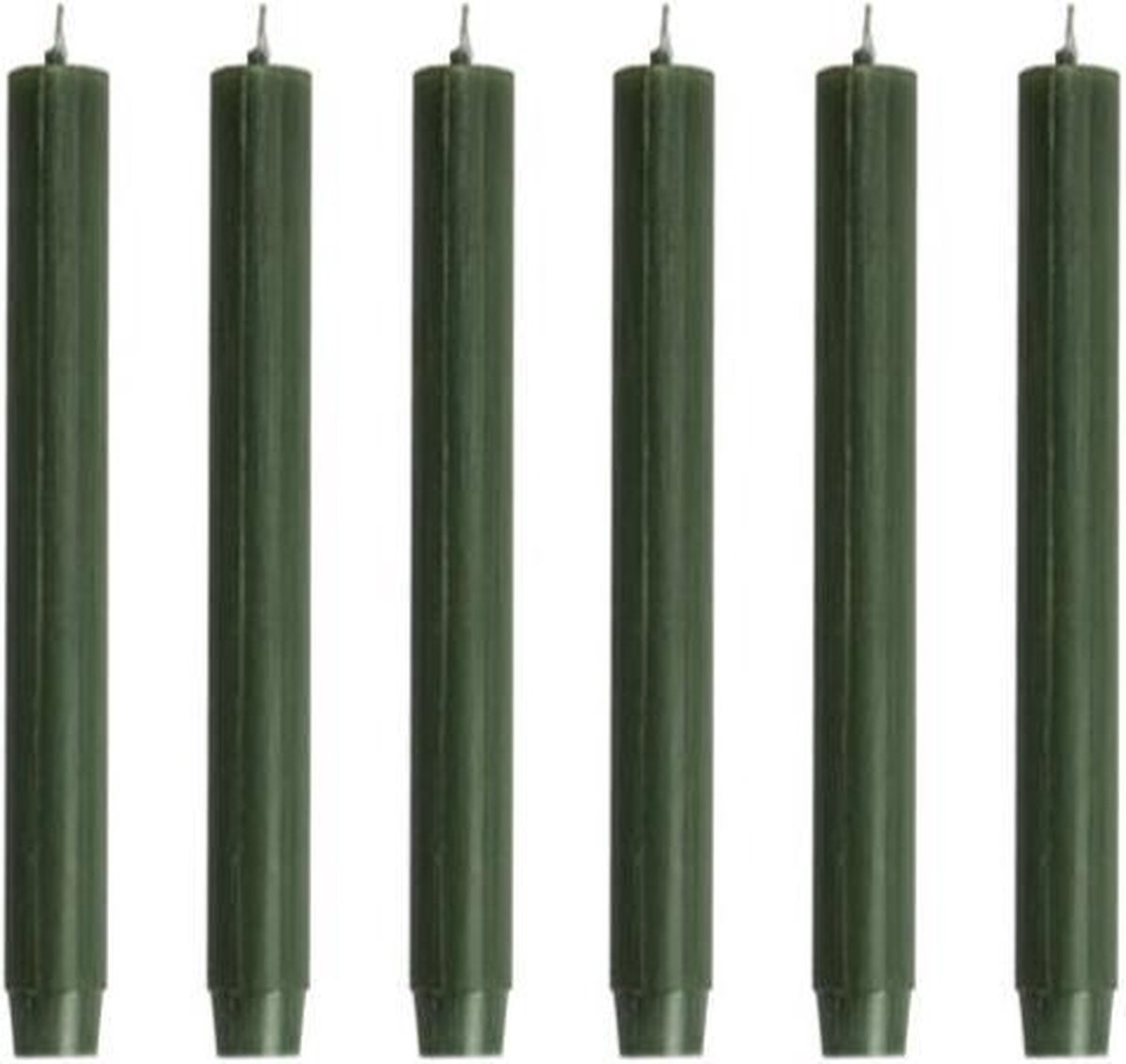 Cactula | Dinerkaarsen - Dikke kaarsen - Jachtgroen - 30 x 2.6 cm - 6 stuks - 20 Branduren
