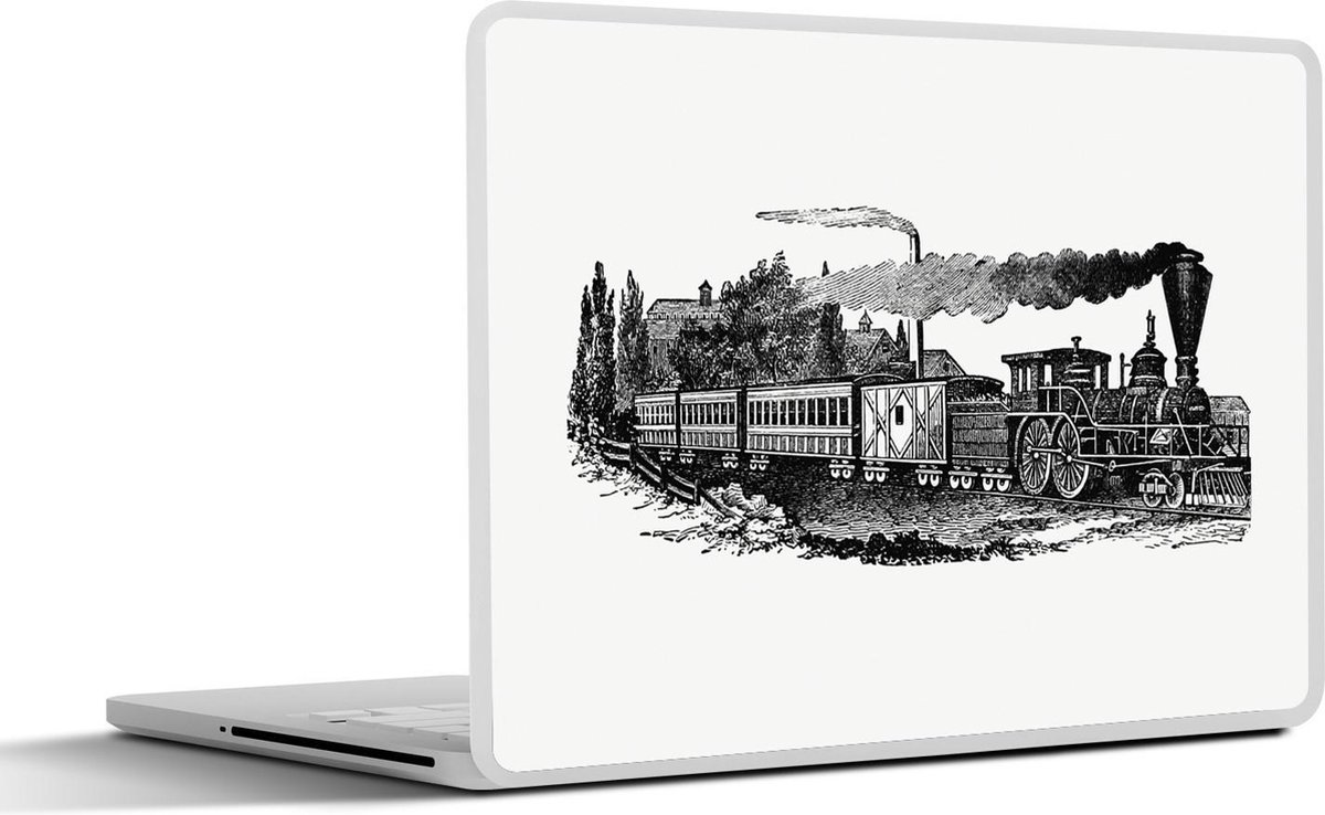 Laptop sticker - 11.6 inch - Vintage - Trein - Stoomtrein - 30x21cm - Laptopstickers - Laptop skin - Cover - SleevesAndCases
