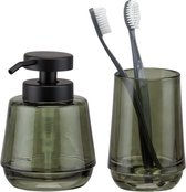 Sealskin - Mood Ensemble d'accessoires de salle de bain - Distributeur de savon 380 ml - Gobelet à brosse à dents - Vert