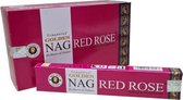 Golden Nag Red Rose wierookstokjes (12 pakjes van 15 gram)