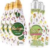 Robijn Floral Morning wasmiddel 3x19 wasbeurten + Wasverzachter 2x30 wasbeurten - witte was