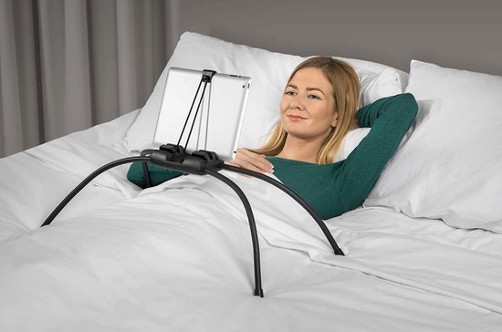 Tabletstandaard, Tablethouder Draagbaar 150° Opvouwbare Arm Opvouwbaar 360° Rotatie Voor Verschillende Tablets En Smartphones