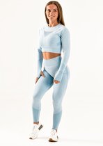 Vital sportoutfit / sportkleding set voor dames / fitnessoutfit legging + sport top (lichtblauw)