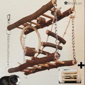 ✿Brenlux® Hamsterglijbaan - Klimrek - Inclusief speelgoed - Speeltuig voor knaagdieren - Klimrad voor knaagdier - Speelgoed knaagdieren - Hamsterkooi - Speelbrug voor knaagdieren - Swing voor