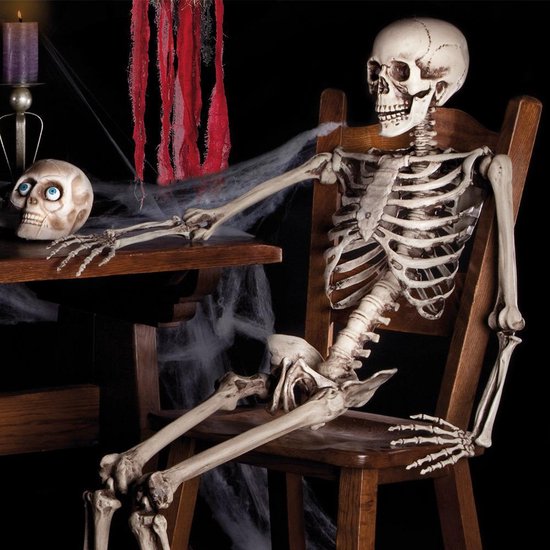 Kakadu Zeldzaamheid Belastingen Halloween Groot decoratie skelet 160 cm | bol.com