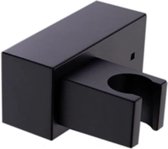 Support douchette inclinable Zen carré noir mat