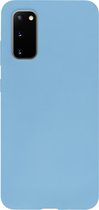 BMAX Siliconen hard case hoesje geschikt voor Samsung Galaxy S20 - Hard Cover - Beschermhoesje - Telefoonhoesje - Hard case - Telefoonbescherming - Blauw