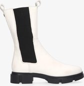 Tango | Romy 1-e  white black leather chelsea boot - black sole | Maat: 39