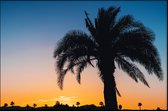 Walljar - Silhouet Palmbomen II - Muurdecoratie - Poster
