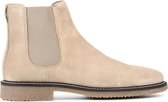 PS Poelman Heren - PUSH Lage Zand Beige Suedè Leren Chelsea Laarzen met Elastiek - Beige - Maat 41