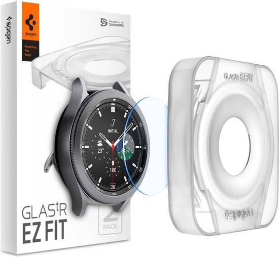 Spigen Samsung Watch 4 Classic 42mm screenprotector met Montage Frame 2 pack bol