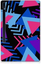 Siliconen Hoesje Samsung Galaxy Tab S7 Plus Backcase Funky Triangle met doorzichte zijkanten