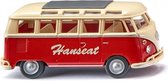 miniatuurauto VW sambabus T1 'Hanseat' 1:87 rood/beige