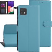 LichtBlauw hoesje voor de Samsung Galaxy A22 - Booktype - Pasjeshouder - Magneetsluiting - 5G