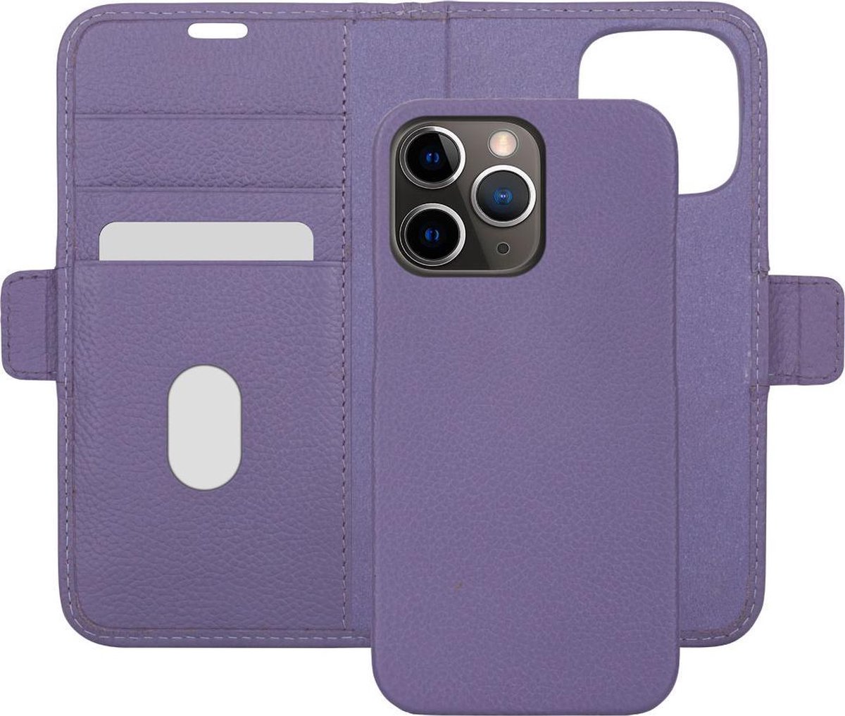 iPhone 13 Pro Bookcase hoesje - dbramante1928 - Effen Paars - Leer