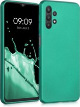 kwmobile telefoonhoesje voor Samsung Galaxy A32 5G - Hoesje voor smartphone - Back cover in metallic turquoise