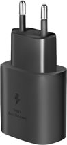 Adapter voor Samsung - 25W Snellader met USB-C Aansluiting - Oplaadstekker - Zwart