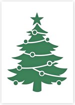 QBIX Kerstboom Sjabloon A3 Formaat Kunststof - Uitsnede 31cm hoog