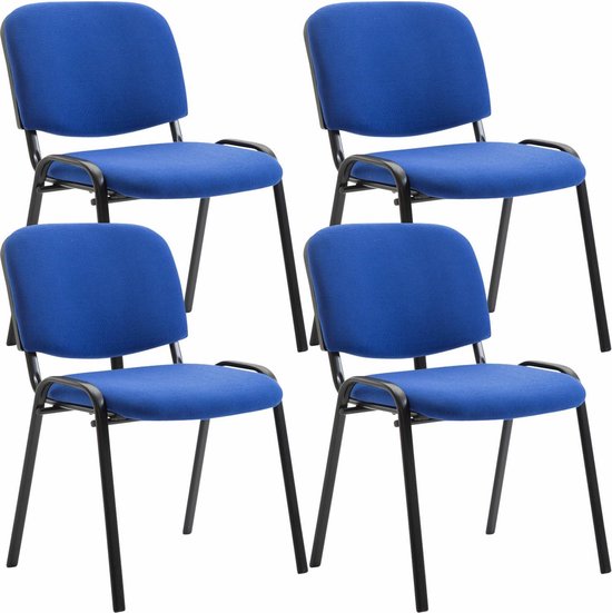 Clp Ken Set de 4 chaises visiteur - Blauw