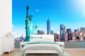 Behang - Fotobehang New York - Vrijheidsbeeld - Manhattan - Breedte 390 cm x hoogte 260 cm