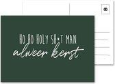 Ho Ho Holy Sh*t Ansichtkaart, Groen