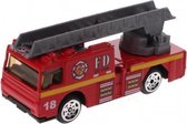 schaalmodel ladderwagen 1:64 rood 7 cm